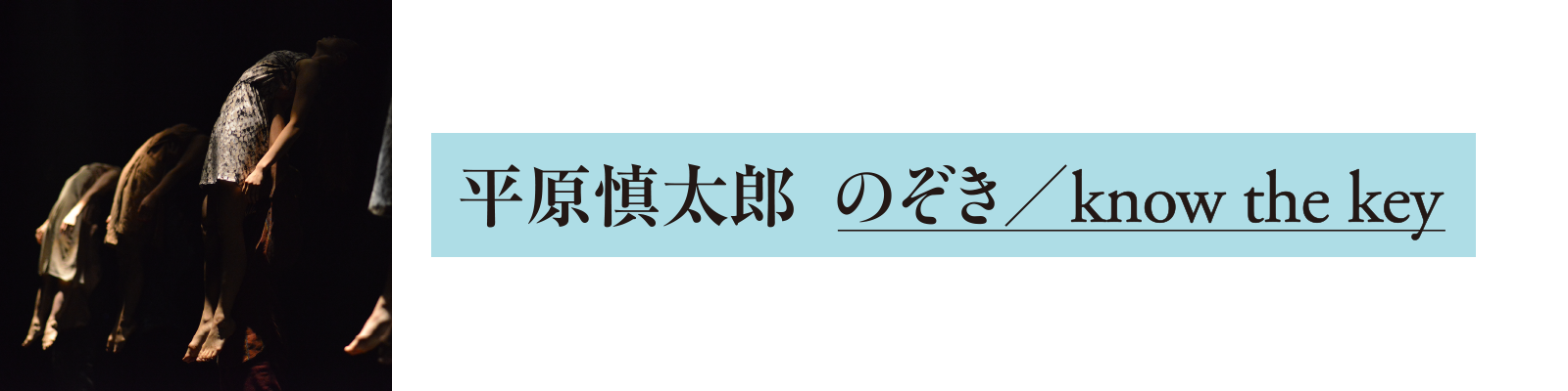 平原慎太郎  のぞき／know the key